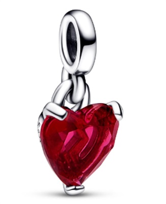 Pandora ME Kırık Kalp Mini Sallantılı Charm 792524C01 Gümüş Kırmızı
