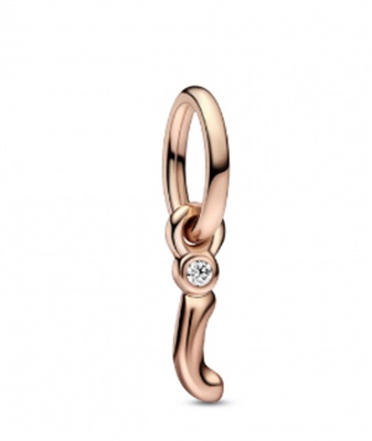 Pandora 782473C01 Dangle I Letter Charm Rose Gold I