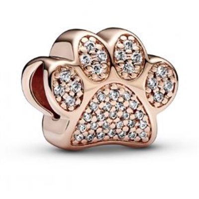 Pandora Işıltılı Pati İzi Charm 781714C01 Rose Gold