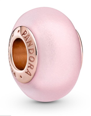 Pandora 789421C00 Matte Pink Murano Glass Charm