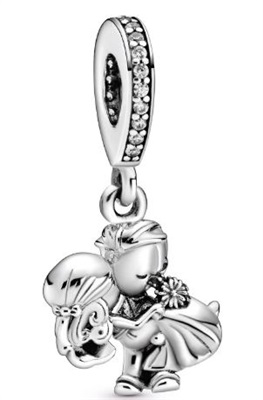 Pandora 798896C01 «Жених и невеста», серебристый шарм
