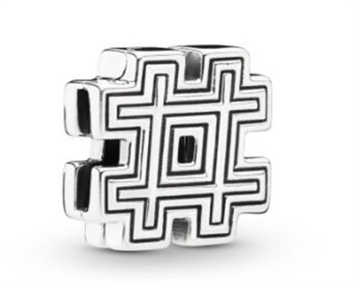 Pandora 798193 — серебристый шарм с символом хэштега