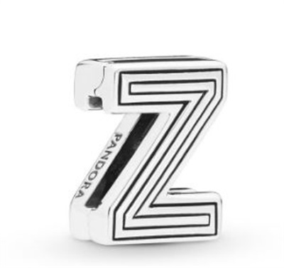 Pandora 798222 Z Letter Charm, Silver