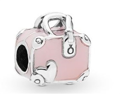 Pandora Pembe Valiz 798063EN124 Charm Pembe