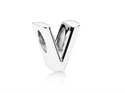 Pandora 797476 Серебристый шарм с буквой V