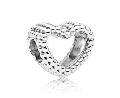 Pandora 797516 Silver Beaded Heart Charm