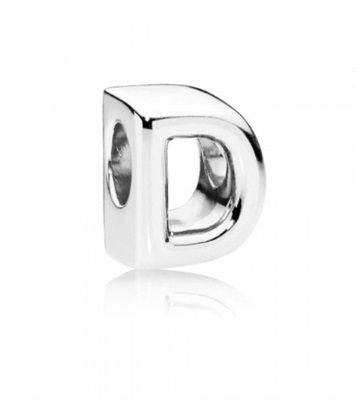 Pandora 797458 D Letter Charm, Silver