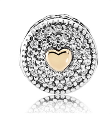 Pandora Sevgi 796085CZ Charm Gümüş/altın