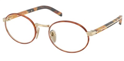 Prada PR B55V Optik Gözlük Altın Kahverengi 21E1O1