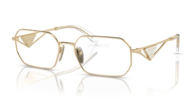 Prada A53V ZVN1O1 — золотистая оправа для очков