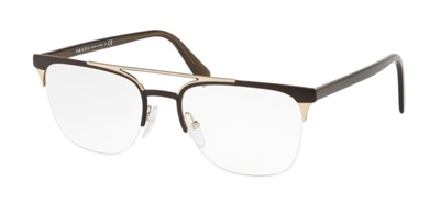 Оптические очки Prada PR63UV LFD1O1, золотисто-коричневые