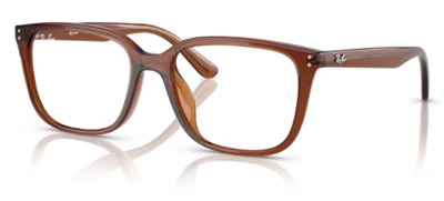 Ray-Ban RX7248D Optical Glasses Frame, Light Brown 8409