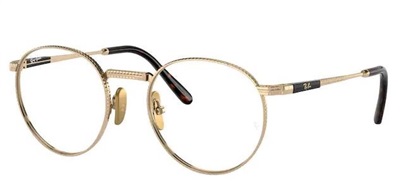 Ray-Ban Round Titanium RX8237V Optical Glasses Gold 1220