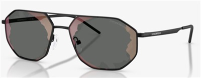 Солнцезащитные очки Emporio Armani EA2147, чёрные, зеркальные, 30017G