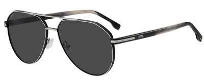 Солнцезащитные очки Hugo Boss 1747/S, серые и чёрные, 84JIR