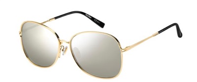 Солнцезащитные очки Maxmara WIRE2 FS Rose Gold 000T4, зеркальные