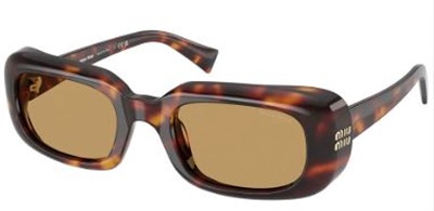 Miu Miu MU B13S Sunglasses Dark Brown 27L10Y CR39 Organic 1.5