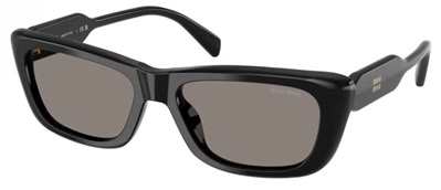 Miu Miu MU B12S Black Sunglasses 16K80Q CR39 Organic 1.5