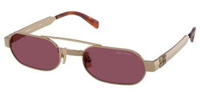 Солнцезащитные очки Miu Miu B52S 7OE30Y, золотистые