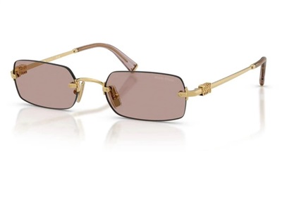 Солнцезащитные очки Miu Miu B50S, золотистые, 5AK20I