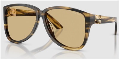 Miu Miu MU A08S Sunglasses, Light Brown, 25E1OR