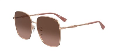 Moschino MOS133/G/S Sunglasses Rose Gold / Brown Ddb CR39