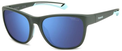 Polaroid PLD7051/S Green Mirrored Polarized Sunglasses