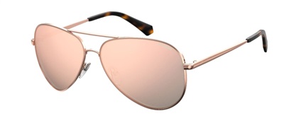 Polaroid PLD6012/N/NEW Rose Gold — солнцезащитные очки с зеркальными поляризационными линзами