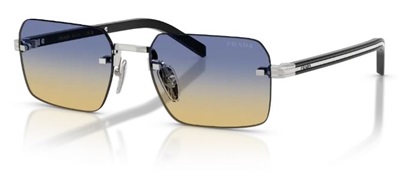 Prada D55S sunglasses, black/silver 1BC50E CR39 Organic 1.5