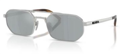 Prada D53S солнцезащитные очки, серебристые, 1BC40X