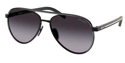 Солнцезащитные очки Prada B57S, чёрные, AAV90A