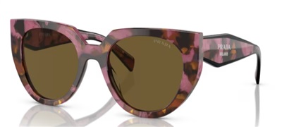 Солнцезащитные очки Prada PR14WS 18N01T, розовые и коричневые
