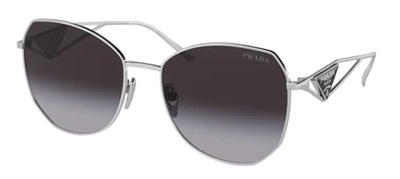 Солнцезащитные очки Prada PR57YS, серебристые, 1BC5D1