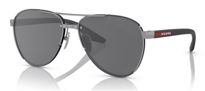 Prada Linea Rossa PS51YS солнцезащитные очки, чёрные 5AV07U, зеркальные