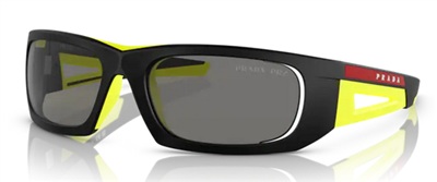 Prada Linea Rossa İndirimli PS02YS Güneş Gözlüğü Siyah Sarı 17G02G Polarize