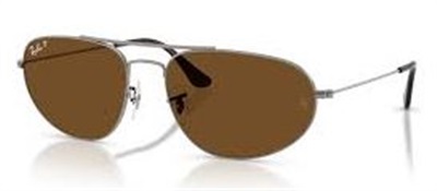 Солнцезащитные очки Ray-Ban RB3945, серебристые, поляризационные 004/57