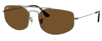 Ray-Ban RB3845 004/57 Dark Grey Polarized Men's Sunglasses
