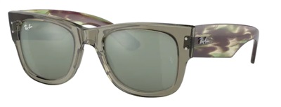 Ray-Ban Mega Wayfarer RB0840S Green 66355C Mirrored Sunglasses