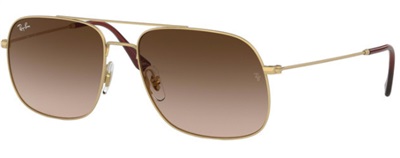Ray-Ban RB3595 901313 Gold Men's Sunglasses