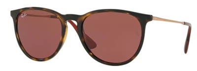 Ray-Ban Erika RB4171, коричневые солнцезащитные очки 639175