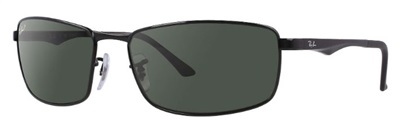 Ray-Ban RB3498 002/71 — чёрные мужские солнцезащитные очки