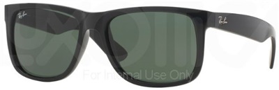 Ray-Ban Justin RB4165 мужские солнцезащитные очки, чёрные 601/71