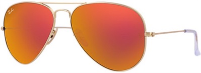 Солнцезащитные очки Ray-Ban RB3025 112/69, золотые, зеркальные