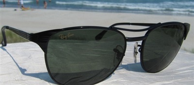 Ray-Ban Black Chrome Signet II W1302 G-15 Black Men's Sunglasses