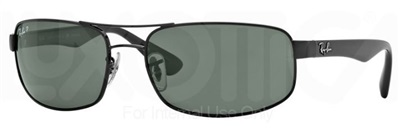 Ray-Ban RB3445 002/58 Black Polarized Men's Sunglasses