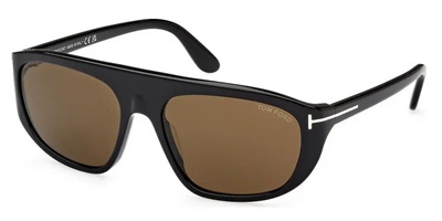 Tom Ford FT1002/S Sunglasses Black 01J CR39 Organic 1.5