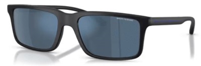 Armani Exchange AX4157SU 807855 — чёрные солнцезащитные очки с зеркальными линзами