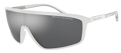 Armani Exchange AX4119S 81566G — белые зеркальные солнцезащитные очки