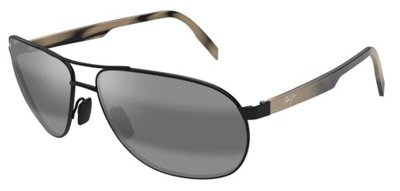 Maui Jim MJ0728S 001 Black Mirrored Polarized Sunglasses