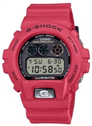 Casio G-Shock DW-6900TR-4DR, красные мужские часы